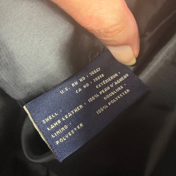 VTG Dockers Women’s Black Lamb Leather Jacket Size Large Heritagewear - Picture 7 of 11